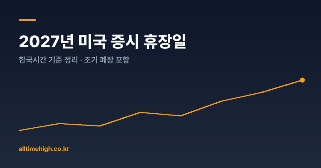 2027년 미국 증시 휴장일