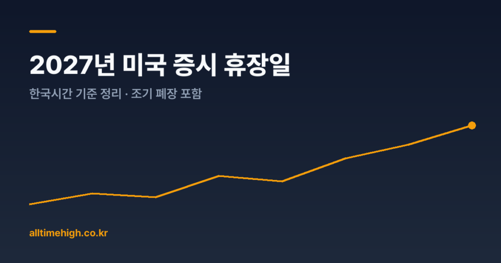2027년 미국 증시 휴장일