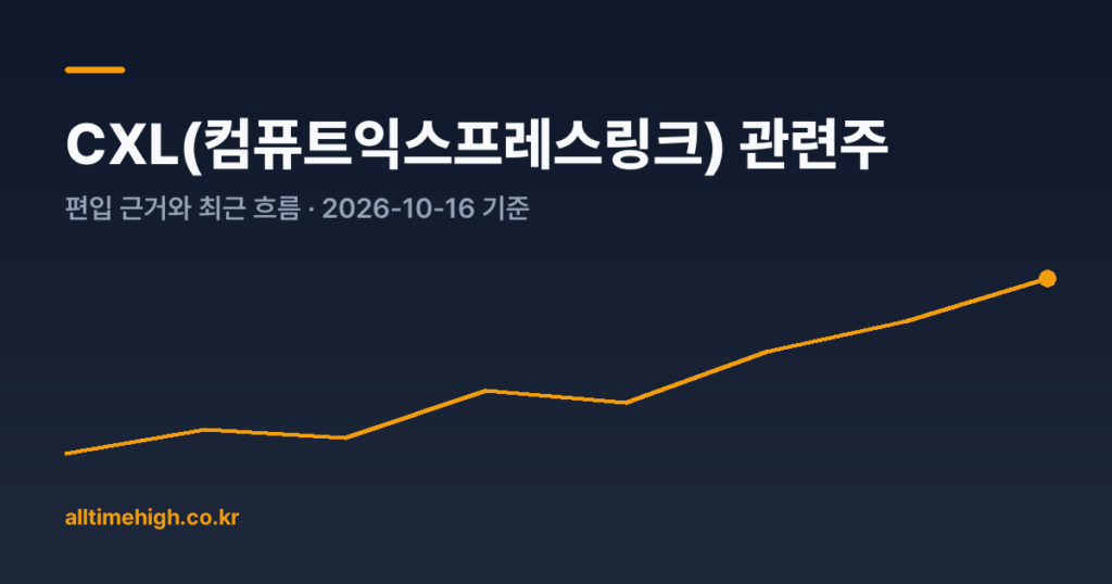 CXL(컴퓨트익스프레스링크) 관련주